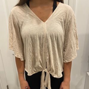 Flowy Tie-front Blouse
